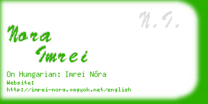 nora imrei business card